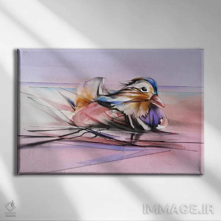 تابلو اردک وحشی اثر الکسیس مارکو - نمای روبهرو روی دیوار