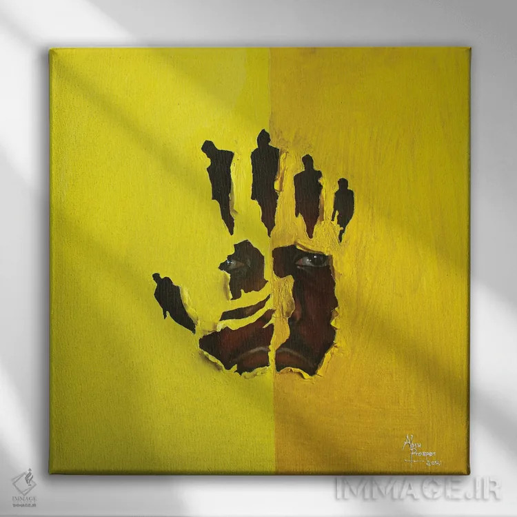 تابلو مطمئن اثر آلو پروسپر - نمای روبهرو روی دیوار