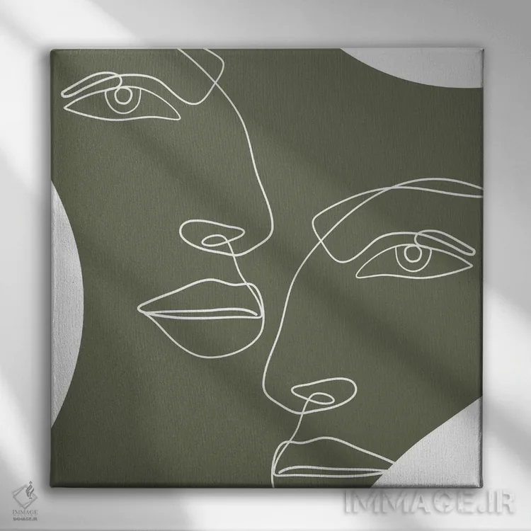 تابلو چهرهها ۳۲ اثر آرت میرانو - نمای روبهرو روی دیوار