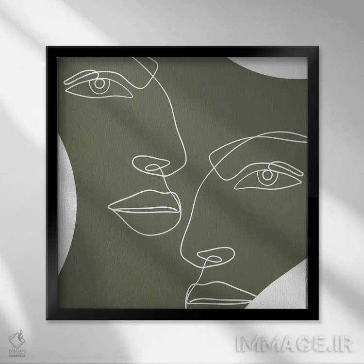 تابلو چهرهها ۳۲ اثر آرت میرانو - نمای قابدار مشکی