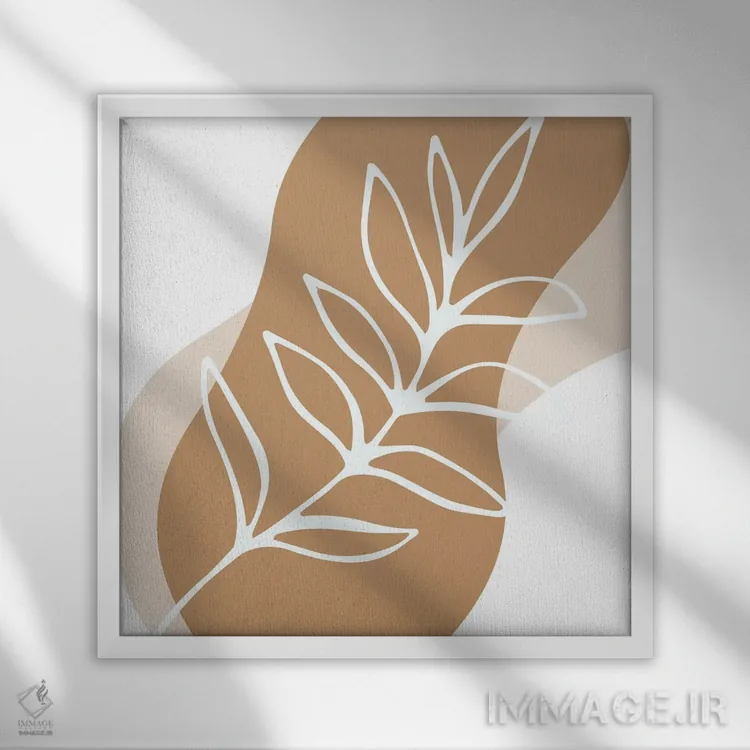 تابلو مینیمالیسم سبک بوهو ۲۰۳۹ اثر آرت میرانو - نمای قابدار سفید