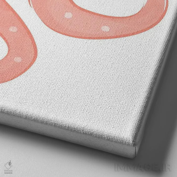 تابلو موجودات دریایی بامزه اثر آرت میرانو - نمای نزدیک بافت بوم