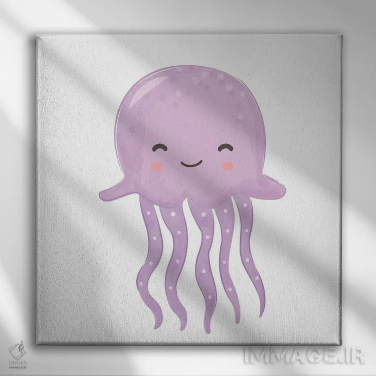 تابلو موجودات دریایی بامزه اثر آرت میرانو - نمای روبهرو روی دیوار