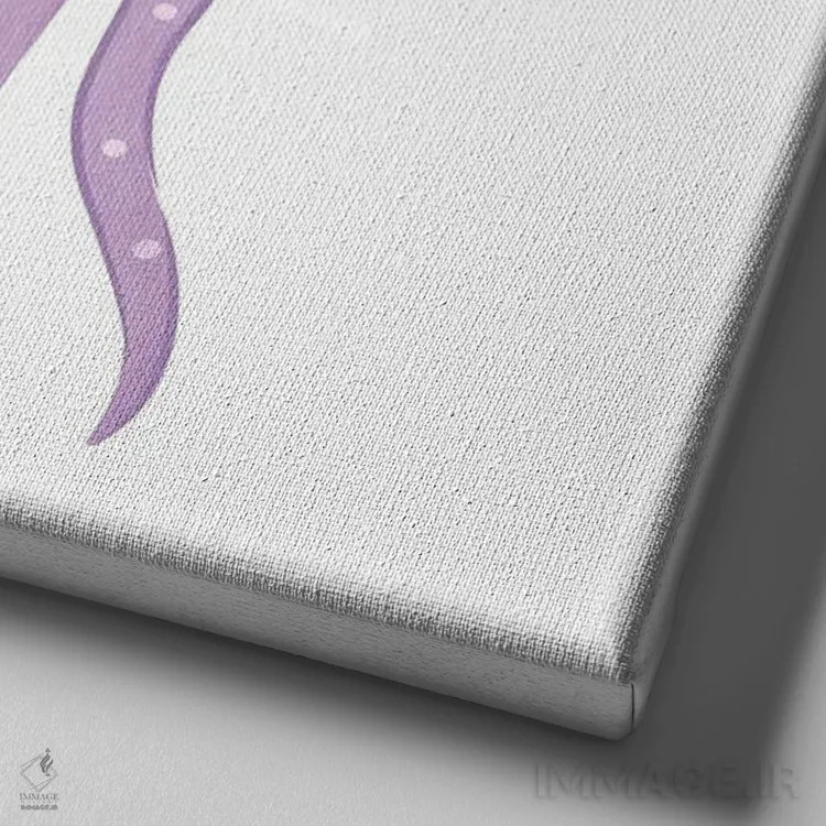 تابلو موجودات دریایی بامزه اثر آرت میرانو - نمای نزدیک بافت بوم