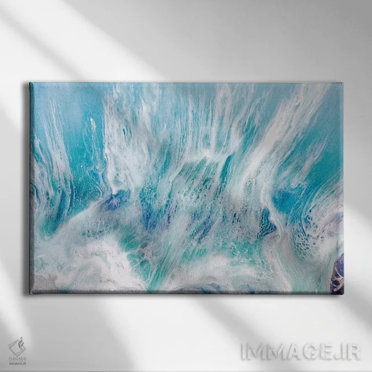 تابلو لاکونا کف ملایم دریا اثر آنتوانل - نمای روبهرو روی دیوار