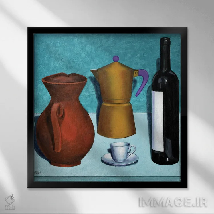 تابلو ترکیببندی VIII اثر آندریا واندونی - نمای قابدار مشکی