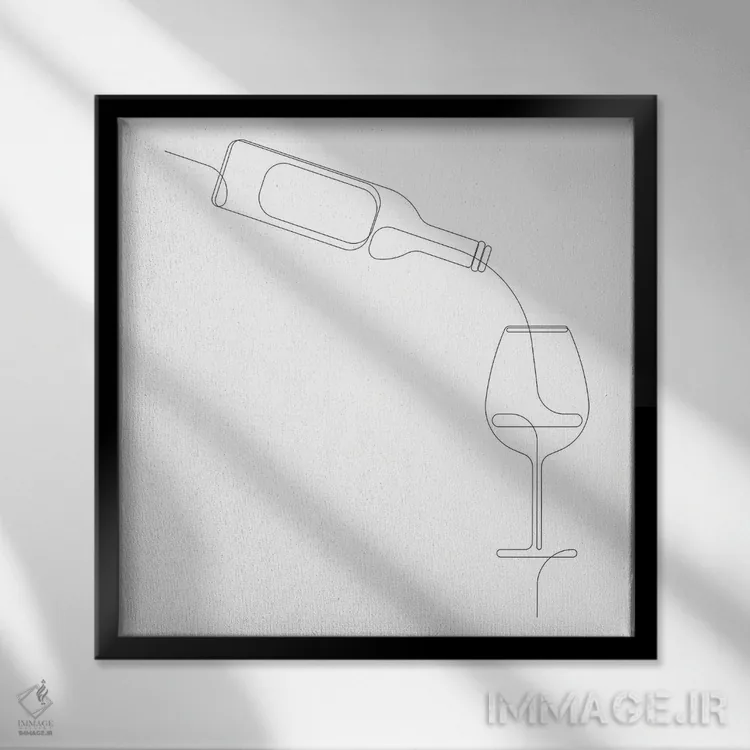 تابلو شرابیرنگ اثر ادیلوم - نمای قابدار مشکی