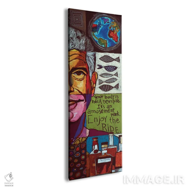 تابلو کلاژ آنتونی بورباور اثر دیویدای هینْدز - نمای پرسپکتیو محصول