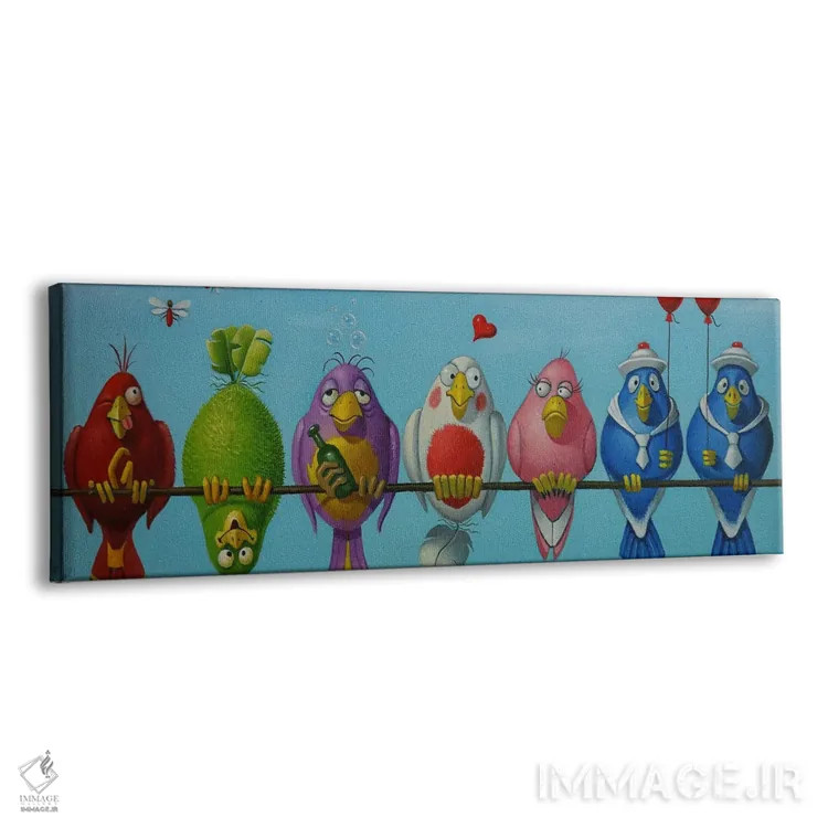 تابلو پرندگان خوششانس اثر فرانک وارمدام - نمای پرسپکتیو محصول