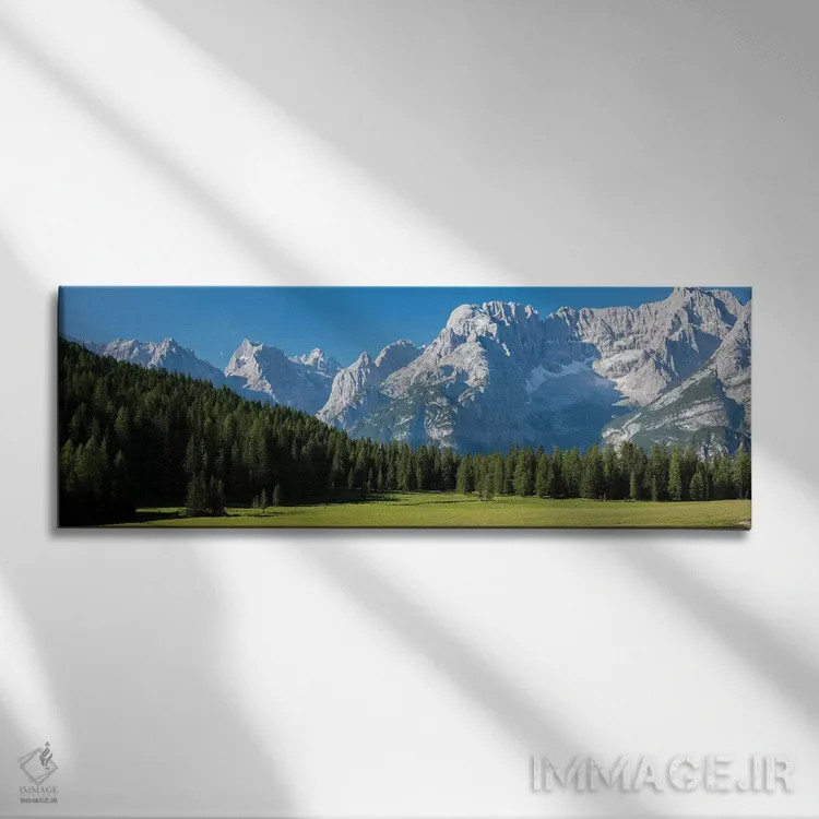 تابلو مونته کریستالو از شرق دوم، دولومیتهای سکستن، ایتالیا اثر گارث مککورمک - نمای روبهرو روی دیوار