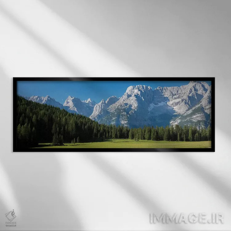 تابلو مونته کریستالو از شرق دوم، دولومیتهای سکستن، ایتالیا اثر گارث مککورمک - نمای قابدار مشکی