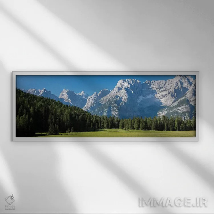 تابلو مونته کریستالو از شرق دوم، دولومیتهای سکستن، ایتالیا اثر گارث مککورمک - نمای قابدار سفید