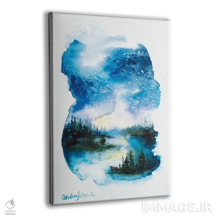 تابلو انعکاسهای شبانه اثر آندریا فِیرفرویس - نمای پرسپکتیو محصول