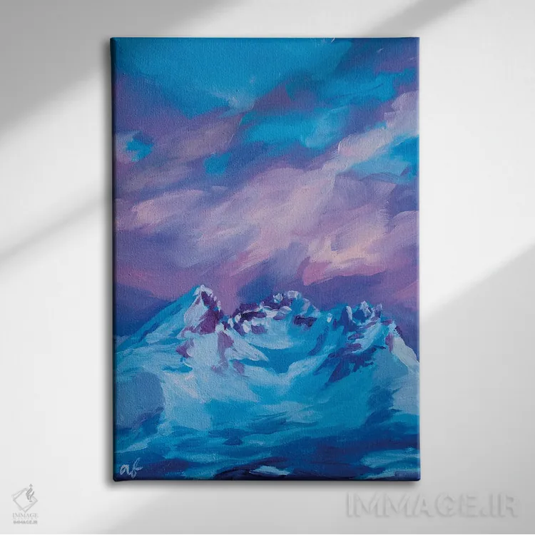 تابلو مطالعهٔ کوه دوم اثر آندریا فِیرفرویس - نمای روبهرو روی دیوار