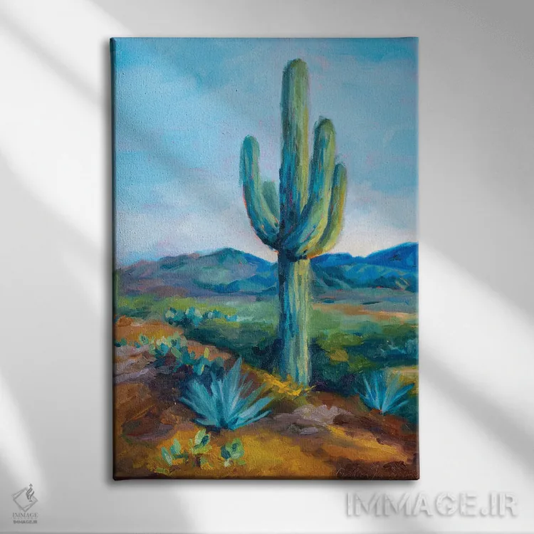 تابلو تپههای دوردست اثر آندریا فِیرفرویس - نمای روبهرو روی دیوار