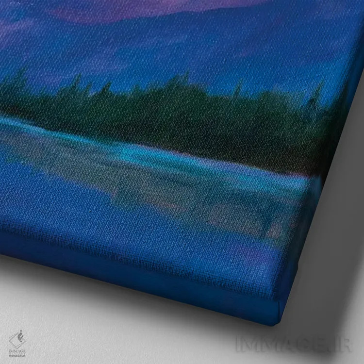 تابلو صبح اثر آندریا فِیرفرویس - نمای نزدیک بافت بوم