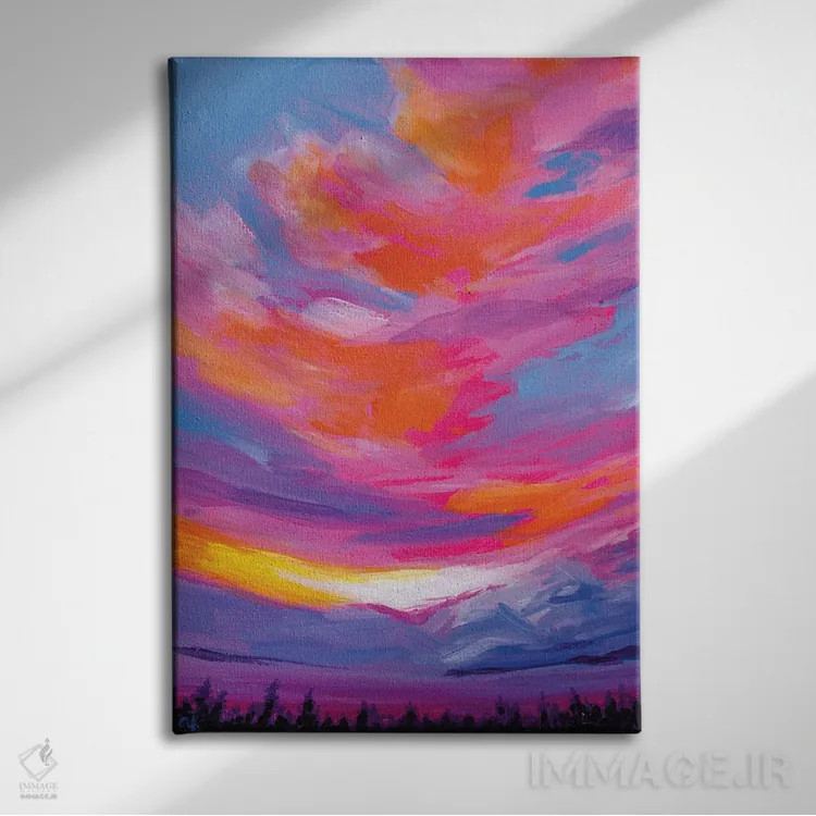 تابلو غروب نوامبر اول اثر آندریا فِیرفرویس - نمای روبهرو روی دیوار