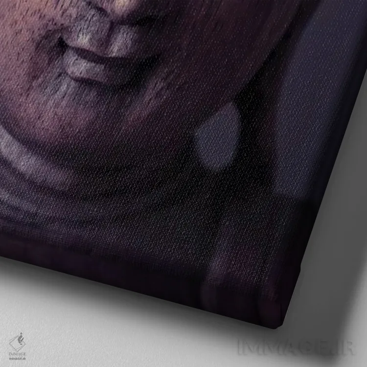 تابلو بودا چهارم اثر آصاف فرانک - نمای نزدیک بافت بوم