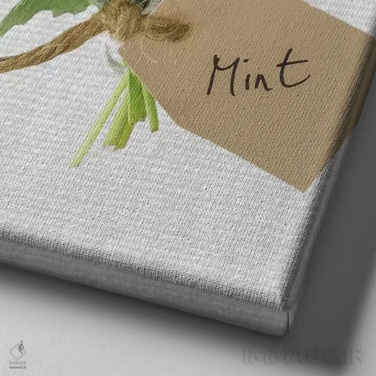 تابلو نعنا اثر آصاف فرانک - نمای نزدیک بافت بوم