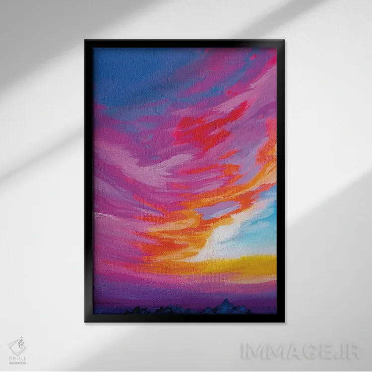 تابلو غروب نوامبر سوم اثر آندریا فِیرفرویس - نمای قابدار مشکی