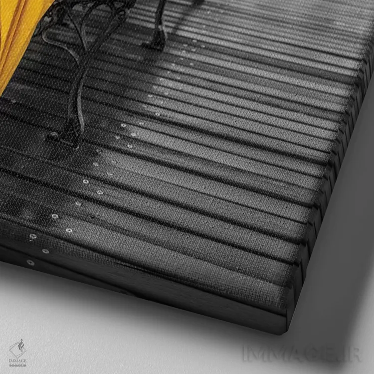 تابلو نیویورک پانزدهم اثر آصاف فرانک - نمای نزدیک بافت بوم