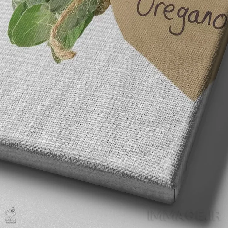 تابلو پونه کوهی اثر آصاف فرانک - نمای نزدیک بافت بوم