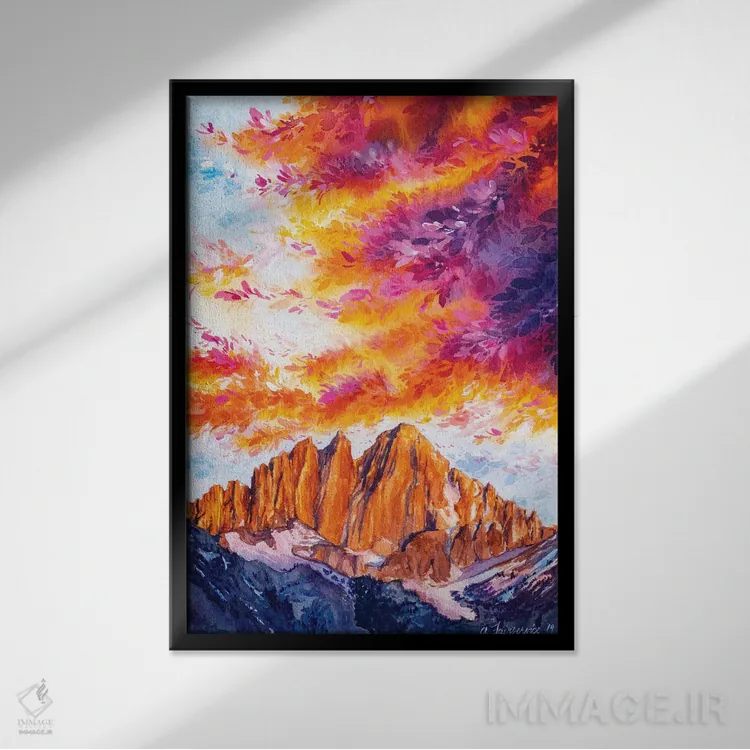 تابلو در شعله اثر آندریا فِیرفرویس - نمای قابدار مشکی