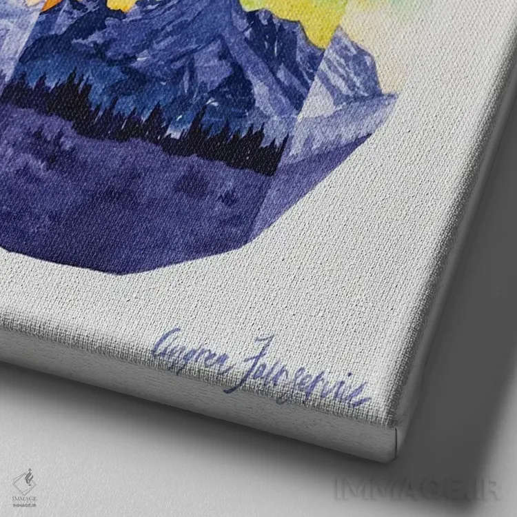 تابلو کوه کهکشان راه شیری اثر آندریا فِیرفرویس - نمای نزدیک بافت بوم