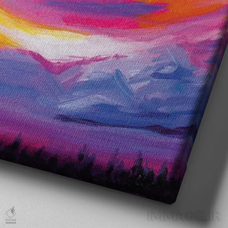 تابلو غروب نوامبر اول اثر آندریا فِیرفرویس - نمای نزدیک بافت بوم