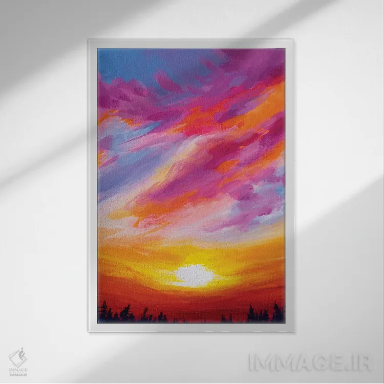 تابلو غروب نوامبر دوم اثر آندریا فِیرفرویس - نمای قابدار سفید