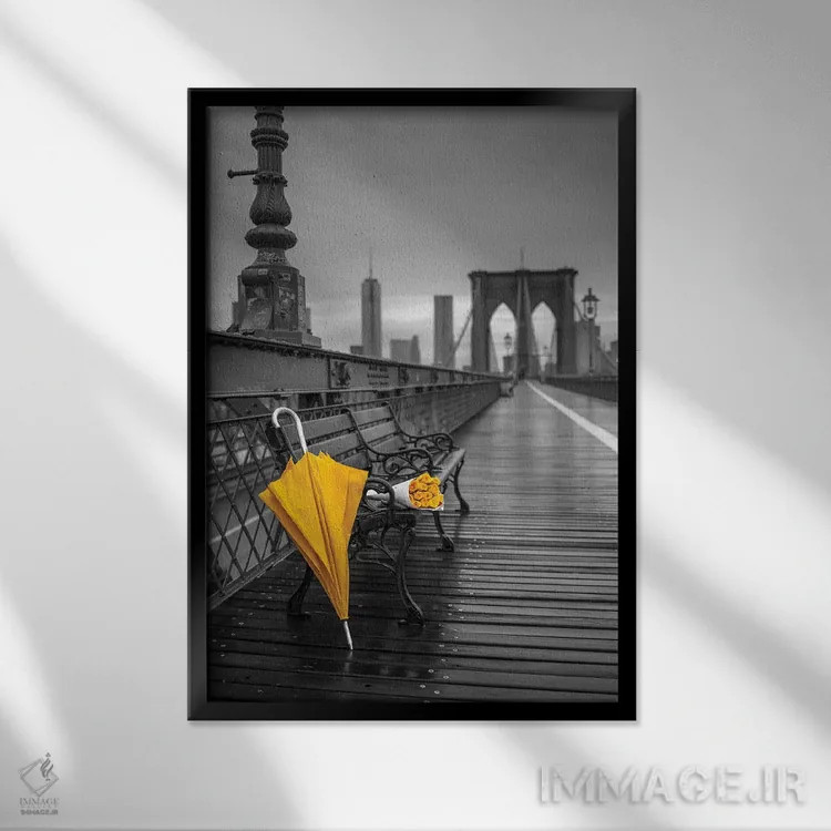 تابلو نیویورک پانزدهم اثر آصاف فرانک - نمای قابدار مشکی