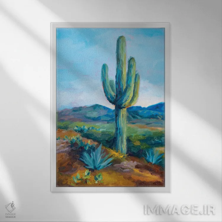 تابلو تپههای دوردست اثر آندریا فِیرفرویس - نمای قابدار سفید