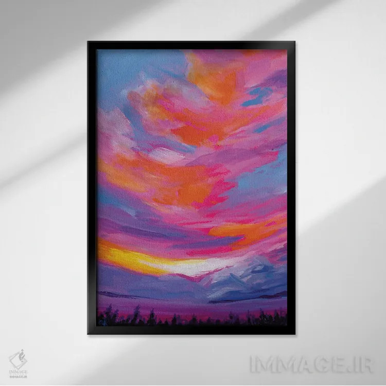 تابلو غروب نوامبر اول اثر آندریا فِیرفرویس - نمای قابدار مشکی