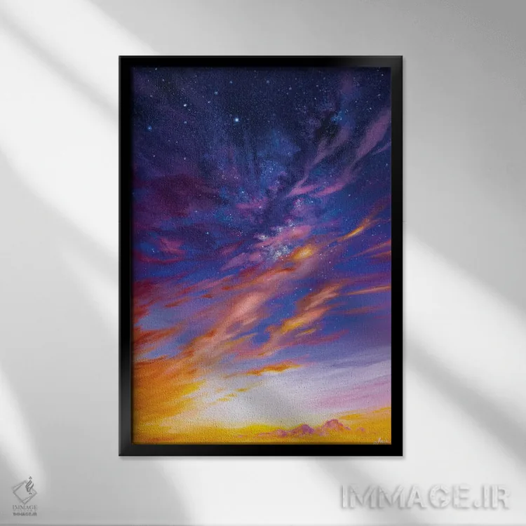 تابلو درخشش قله لانگز اثر آندریا فِیرفرویس - نمای قابدار مشکی