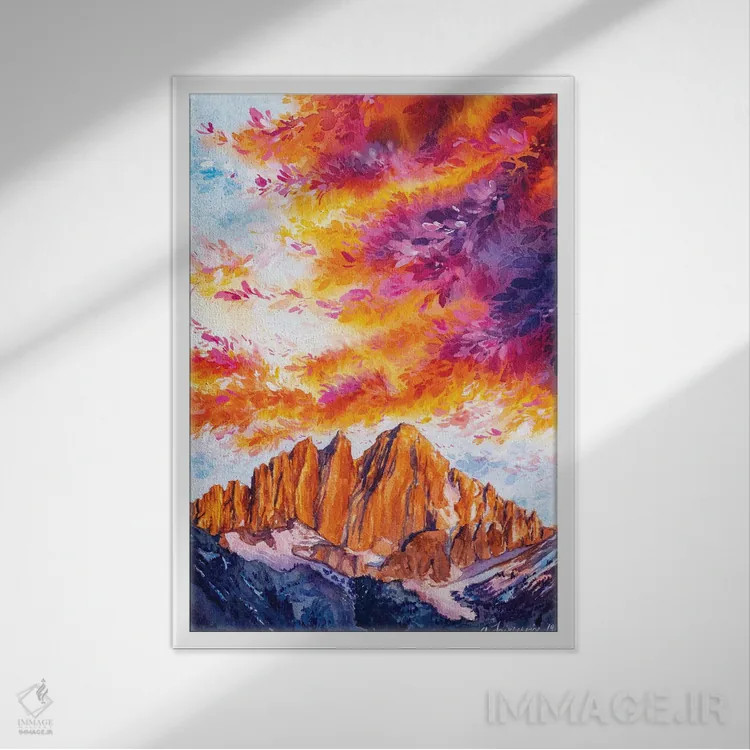 تابلو در شعله اثر آندریا فِیرفرویس - نمای قابدار سفید