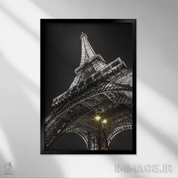 تابلو پاریس چهاردهم اثر آصاف فرانک - نمای قابدار مشکی