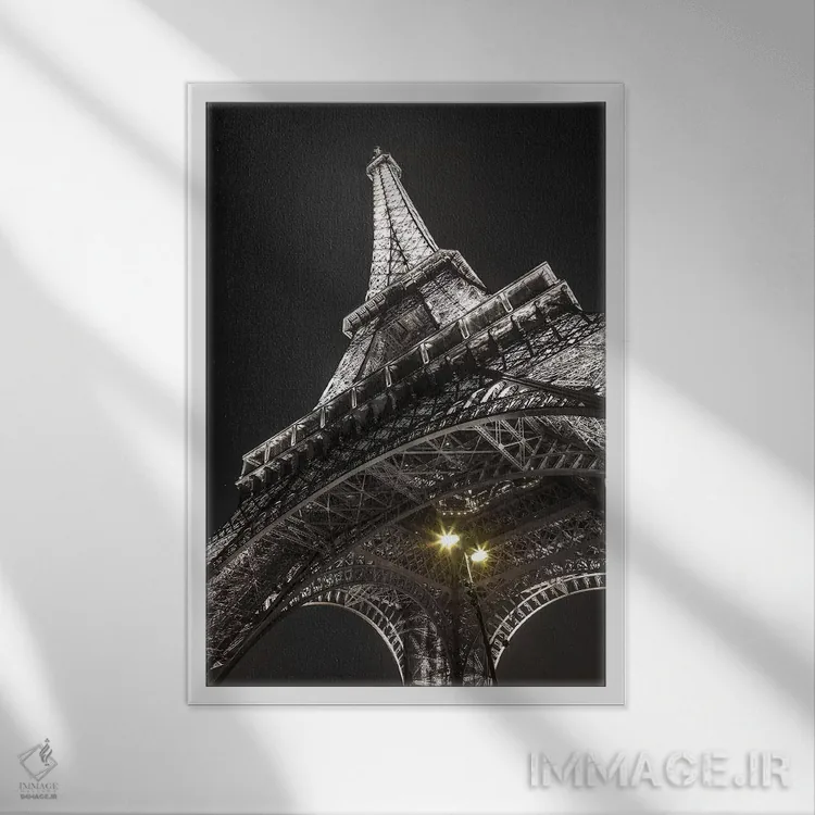 تابلو پاریس چهاردهم اثر آصاف فرانک - نمای قابدار سفید