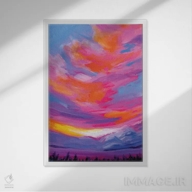 تابلو غروب نوامبر اول اثر آندریا فِیرفرویس - نمای قابدار سفید