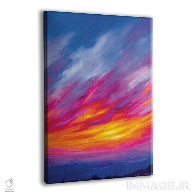 تابلو لایههای بنفش اثر آندریا فِیرفرویس - نمای پرسپکتیو محصول