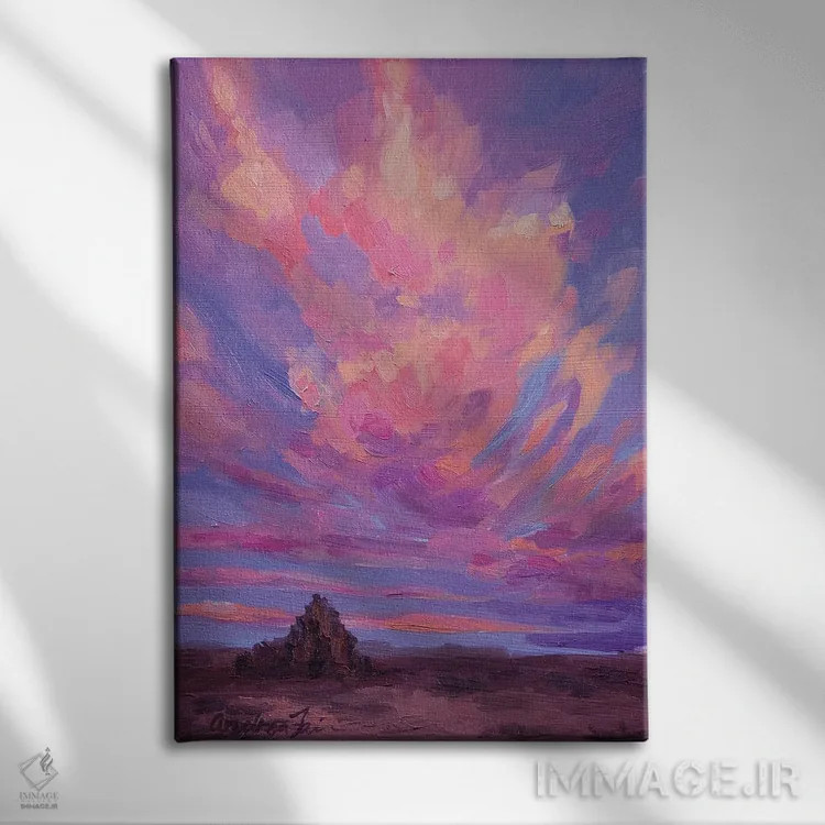 تابلو تشکیل شیشه رنگی (ویترای) اثر آندریا فِیرفرویس - نمای روبهرو روی دیوار