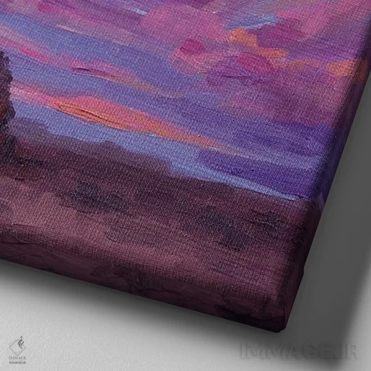 تابلو تشکیل شیشه رنگی (ویترای) اثر آندریا فِیرفرویس - نمای نزدیک بافت بوم