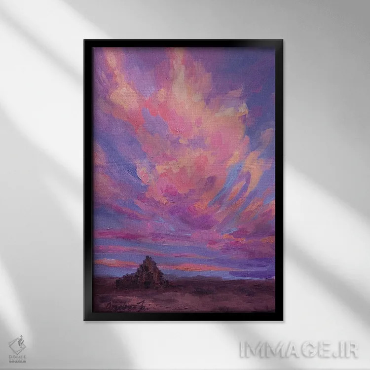 تابلو تشکیل شیشه رنگی (ویترای) اثر آندریا فِیرفرویس - نمای قابدار مشکی