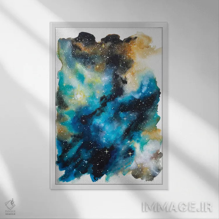 تابلو مطالعه فضایی اثر آندریا فِیرفرویس - نمای قابدار سفید