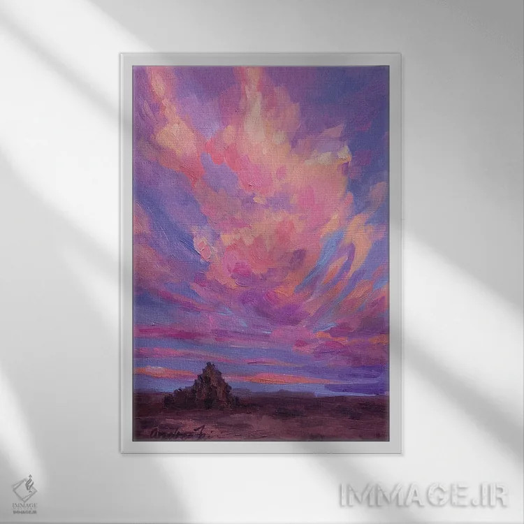 تابلو تشکیل شیشه رنگی (ویترای) اثر آندریا فِیرفرویس - نمای قابدار سفید