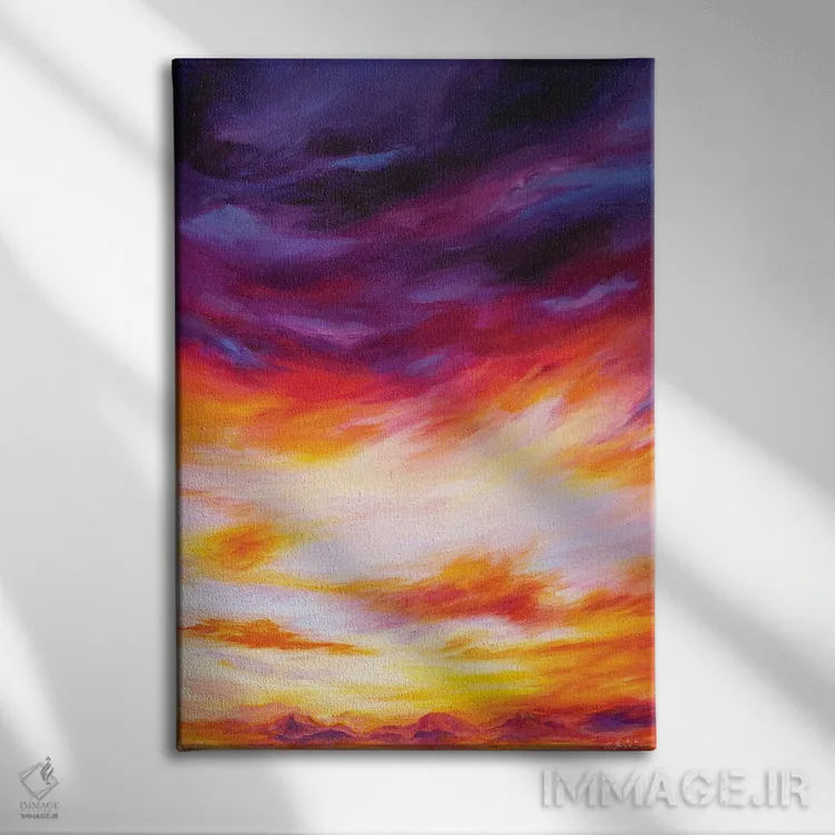 تابلو رشته کوه (یا تپه ماهور) اثر آندریا فِیرفرویس - نمای روبهرو روی دیوار