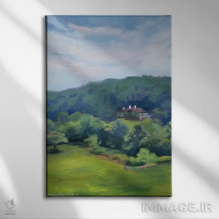 تابلو درختان بید اثر آندریا فِیرفرویس - نمای روبهرو روی دیوار