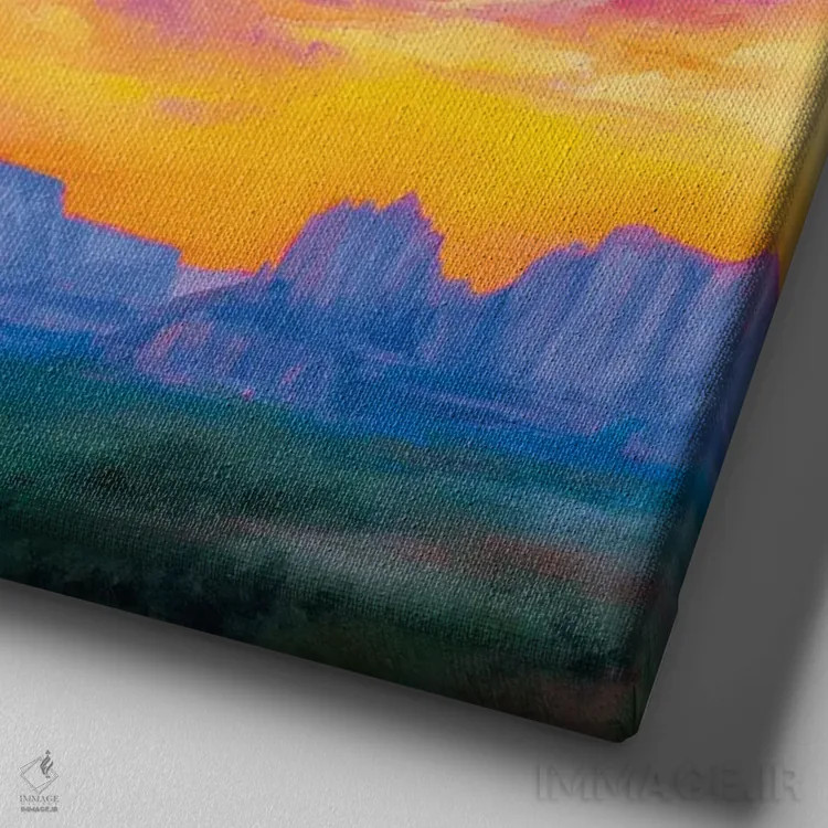 تابلو آرزومندی اثر آندریا فِیرفرویس - نمای نزدیک بافت بوم