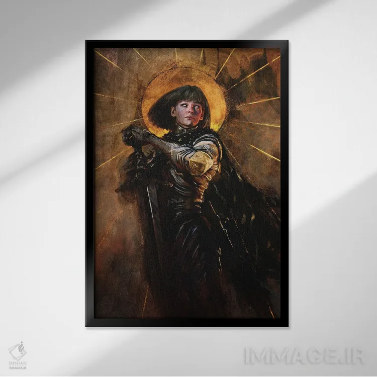 تابلو ژان دارک شماره ۲ اثر اناتو فینستارک - نمای قابدار مشکی