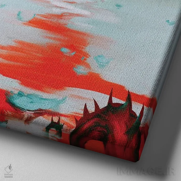 تابلو دختر خورشیدگرفتگی اثر اناتو فینستارک - نمای نزدیک بافت بوم