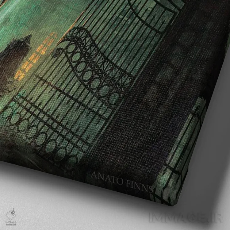 تابلو شکار به پایان رسید اثر اناتو فینستارک - نمای نزدیک بافت بوم